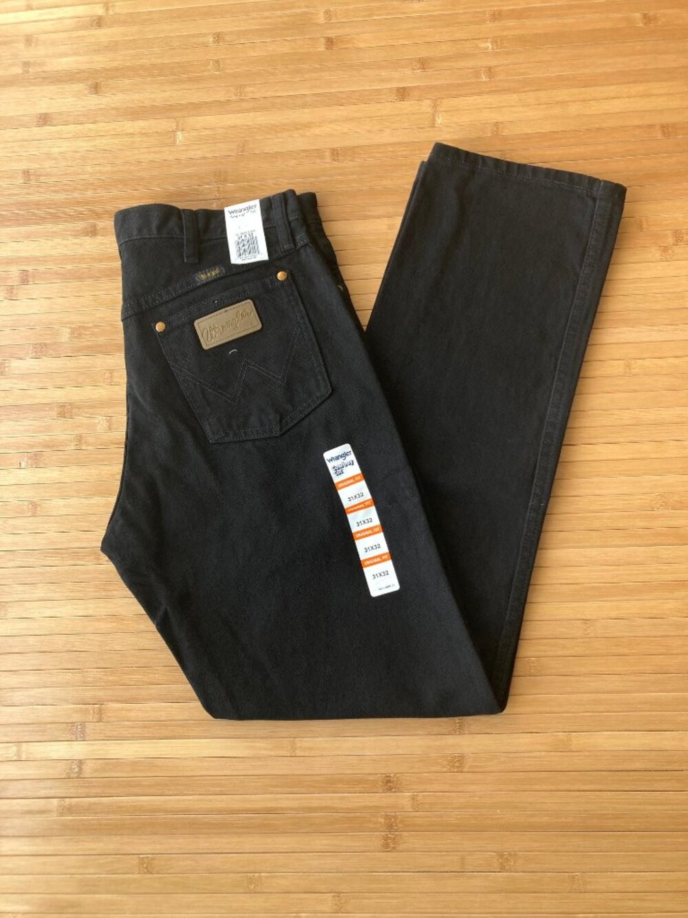 Wrangler Cowboy Cut Original Fit Jeans Straight Leg Mens 31x32 Shadow Black NWT - Picture 1 of 10